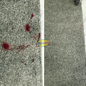 Before and after stain removal