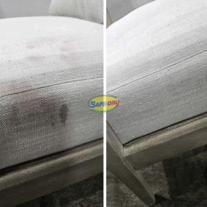 Before and after stain removal