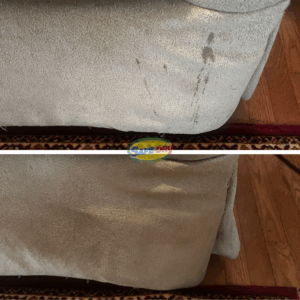 Before and after stain removal