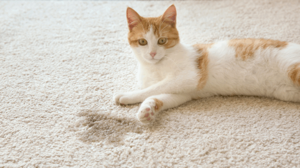 cat urine on carpet