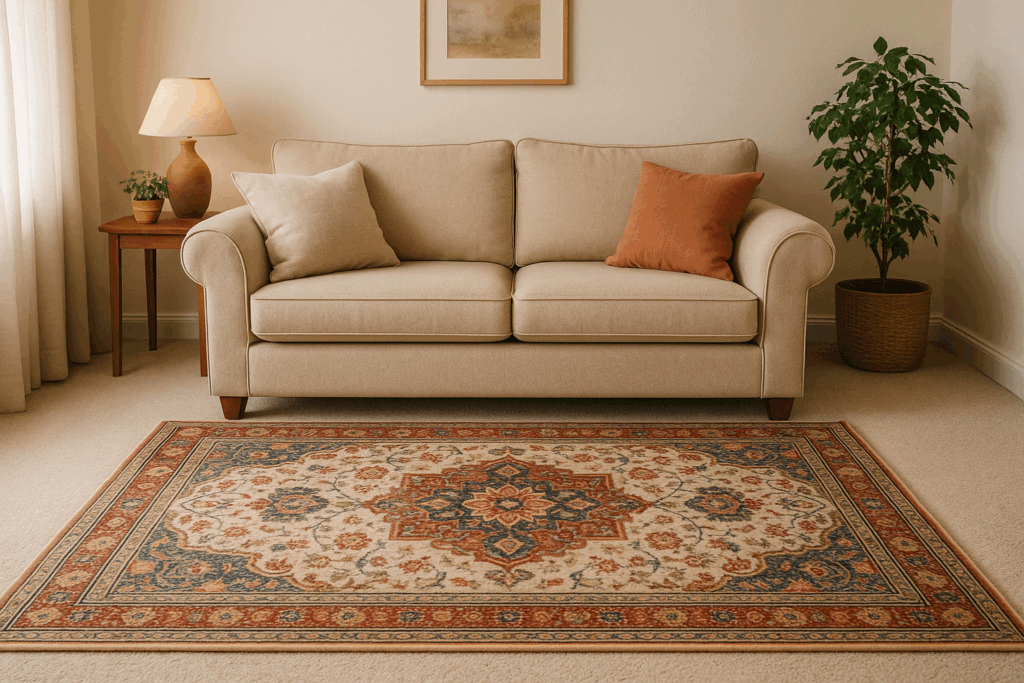 cozy home with clean carpet