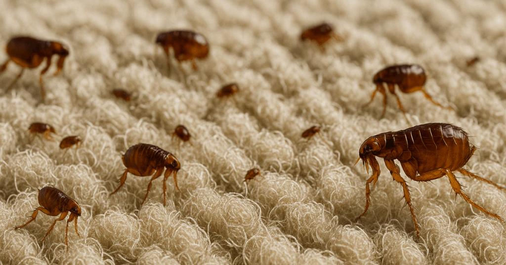 fleas on carpet