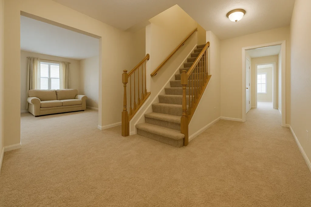 fully carpeted clean home