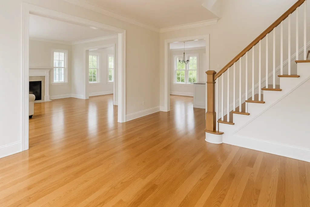 home with clean hardwood floors