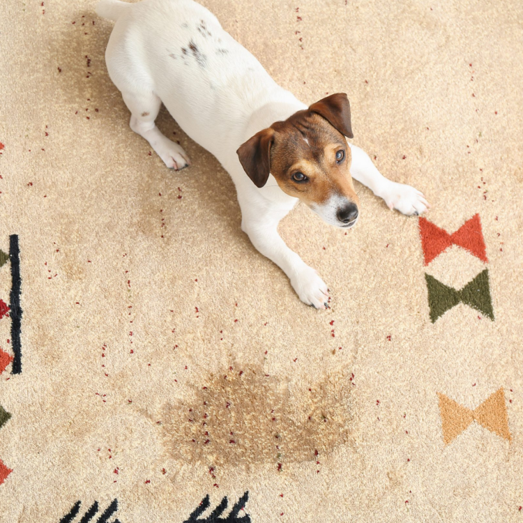 5 pet stains on carpet